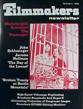 FILMMAKERS magazine side cover Issue 95 Vol 8 # 9 July 1975