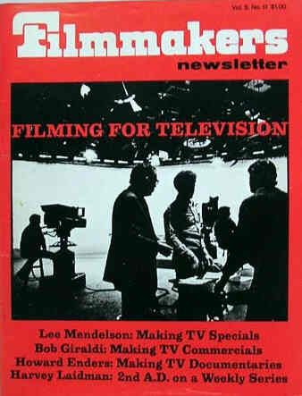 FILMMAKERS magazine side cover Issue 97 Vol 8 # 11 September 1975