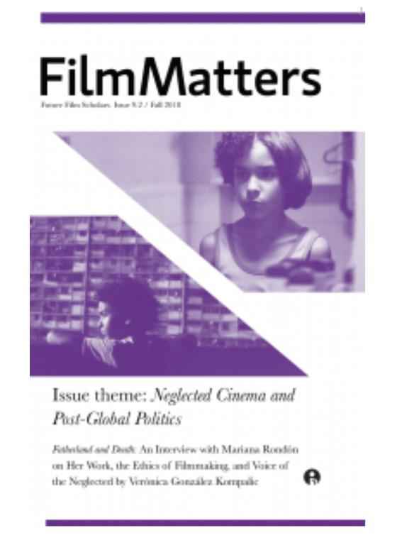 FILM MATTERS magazine side cover  Vol 9 No  2 Fall 2018