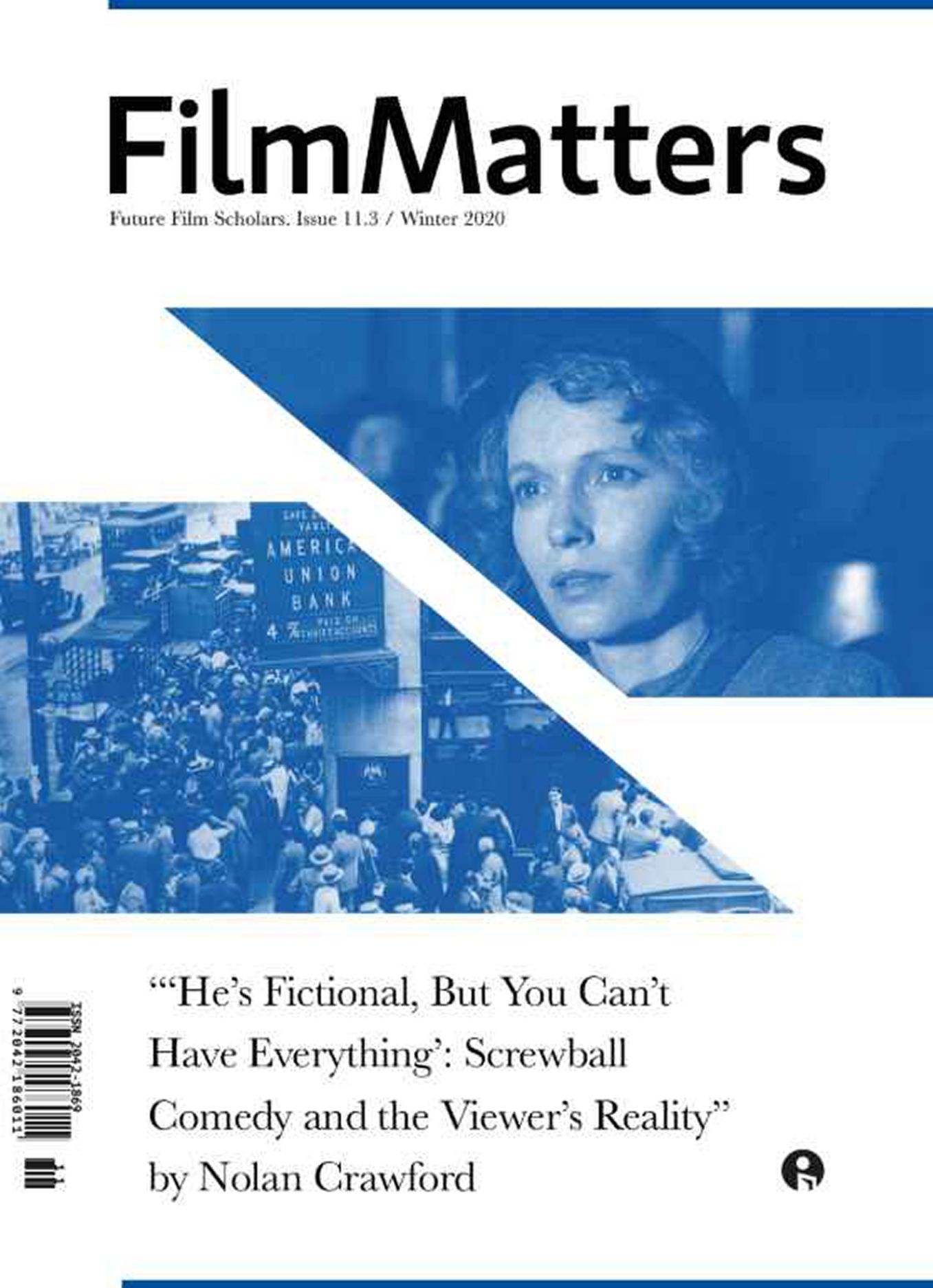 FILM MATTERS magazine side cover  Vol 11 No  3 Winter 2020
