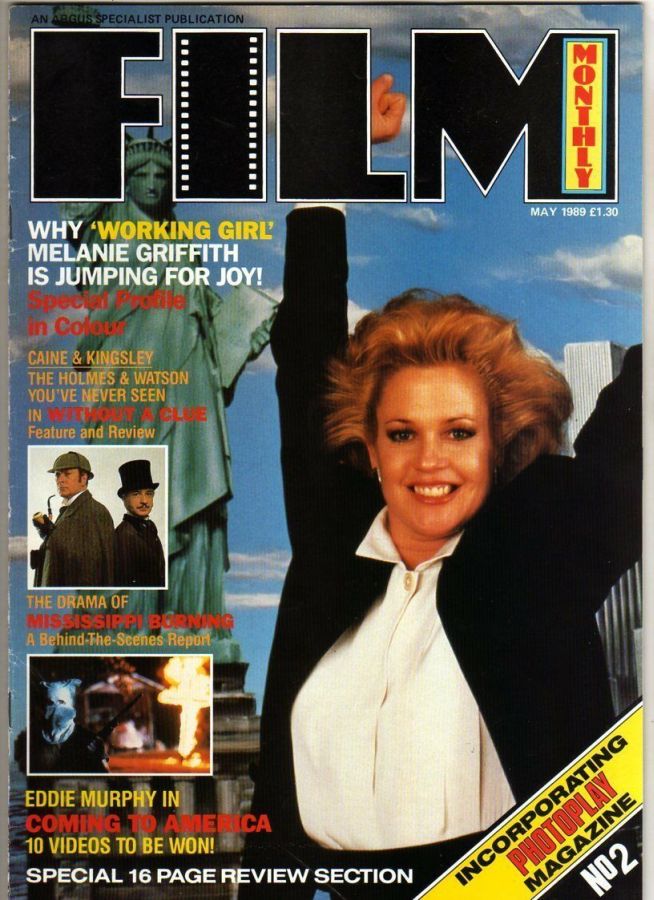 FILM MONTHLY magazine side cover Issue 2 May 1989