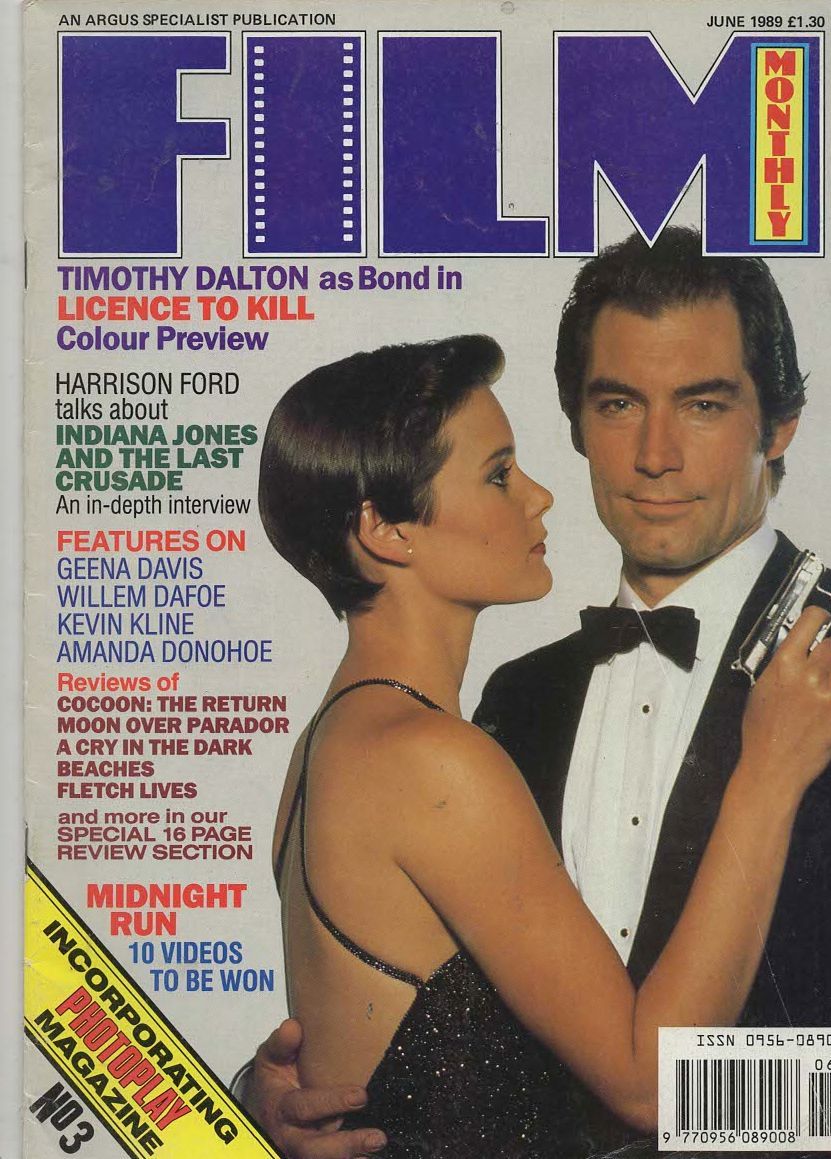 FILM MONTHLY magazine side cover June 1989