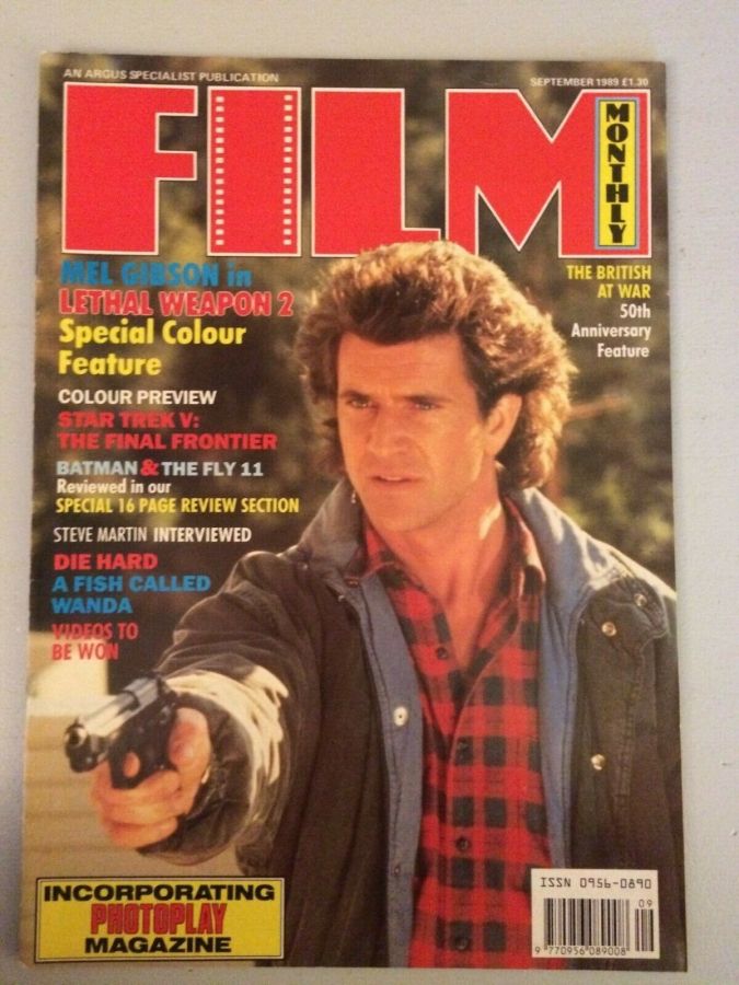 FILM MONTHLY magazine side cover September 1989