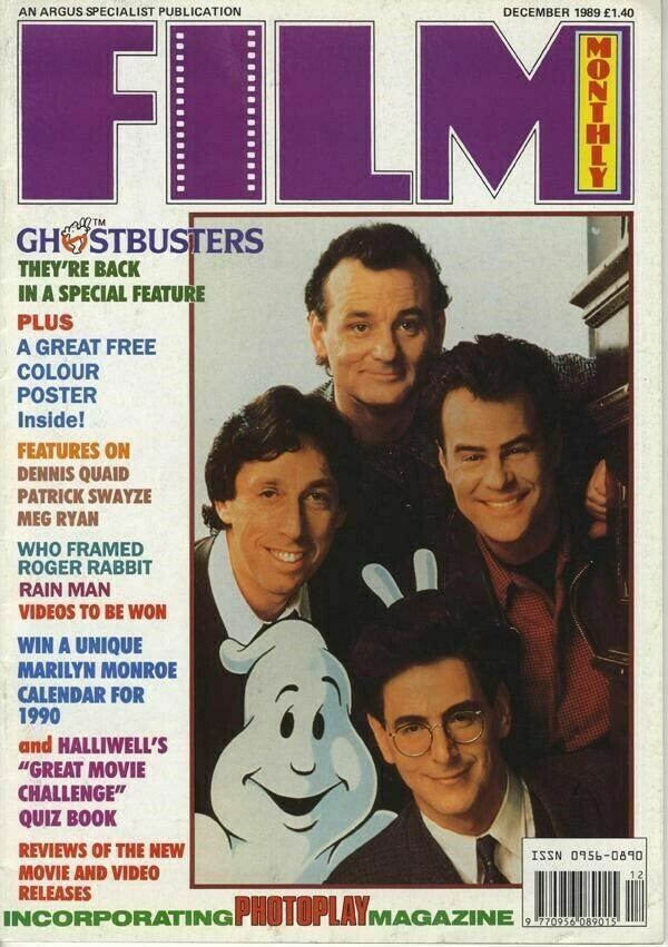 FILM MONTHLY magazine side cover December 1989