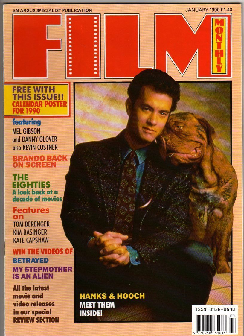 FILM MONTHLY magazine side cover January 1990