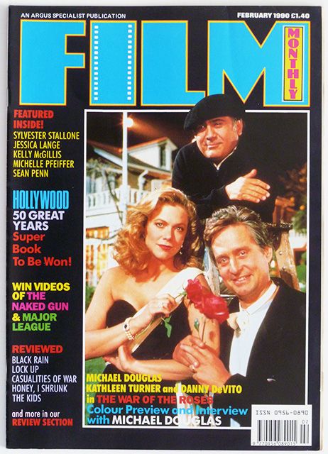 FILM MONTHLY magazine side cover February 1990