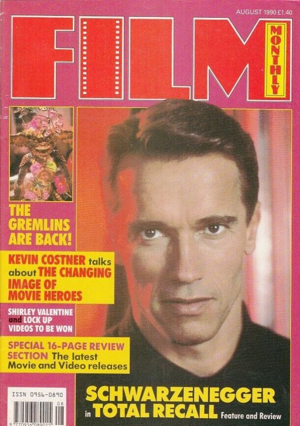 FILM MONTHLY magazine side cover August 1990
