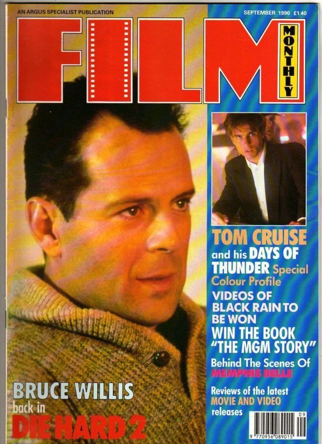 FILM MONTHLY magazine side cover September 1990