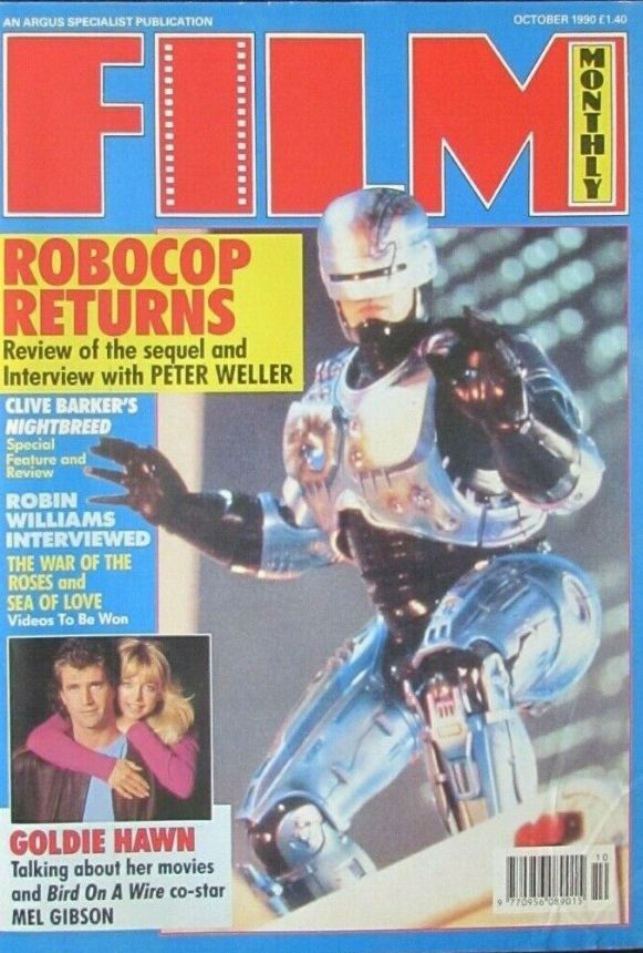 FILM MONTHLY magazine side cover October 1990