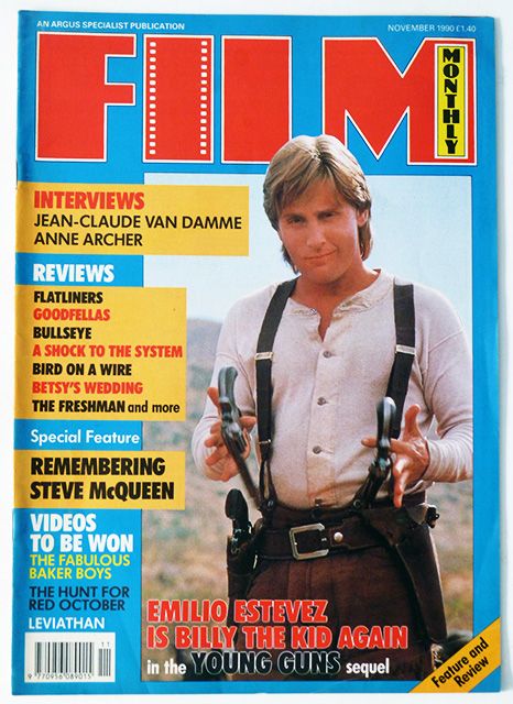 FILM MONTHLY magazine side cover November 1990