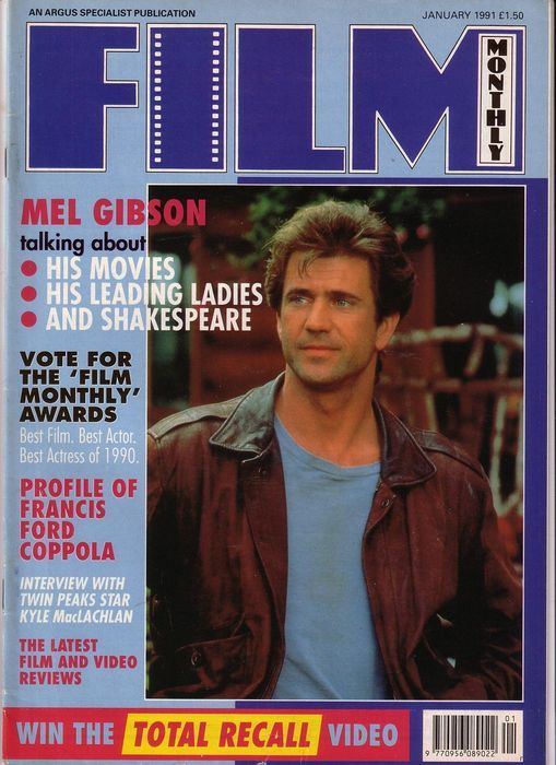 FILM MONTHLY magazine side cover January 1991