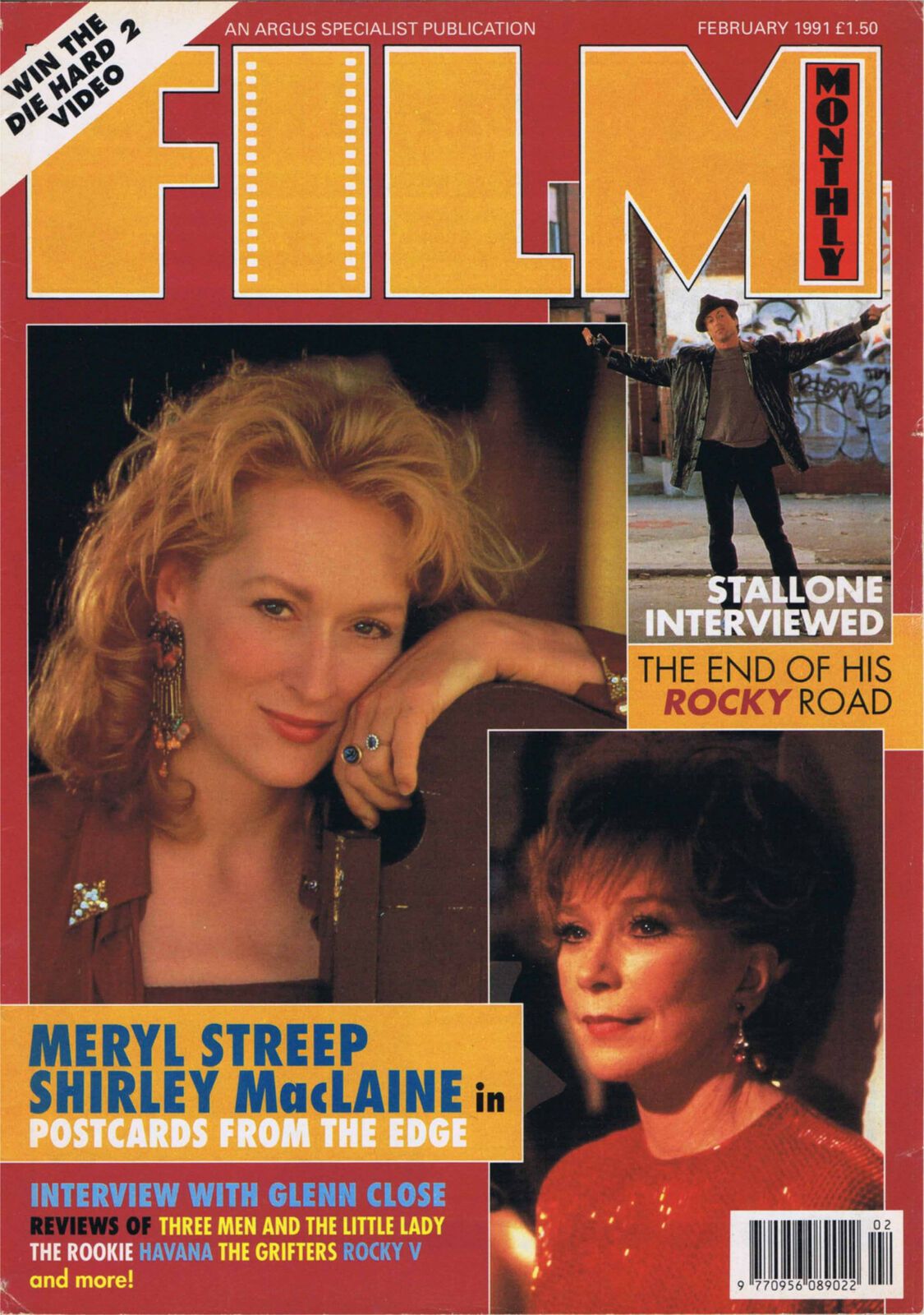 FILM MONTHLY magazine side cover February 1991