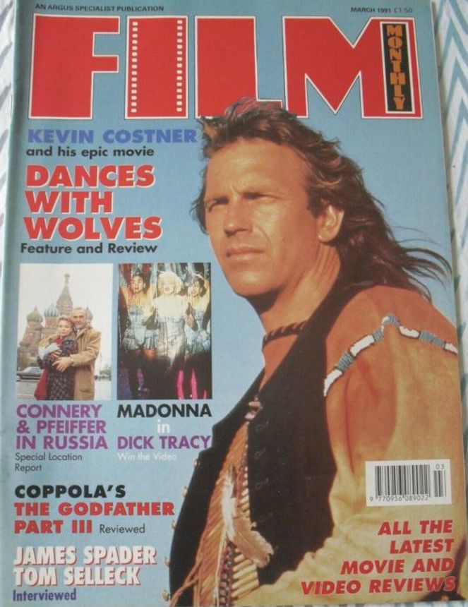 FILM MONTHLY magazine side cover March 1991