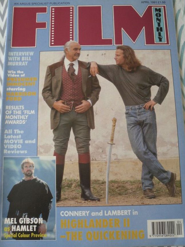 FILM MONTHLY magazine side cover April 1991