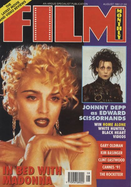 FILM MONTHLY magazine side cover August 1991