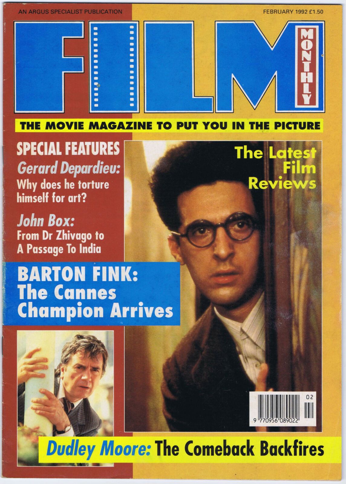 FILM MONTHLY magazine side cover February 1992