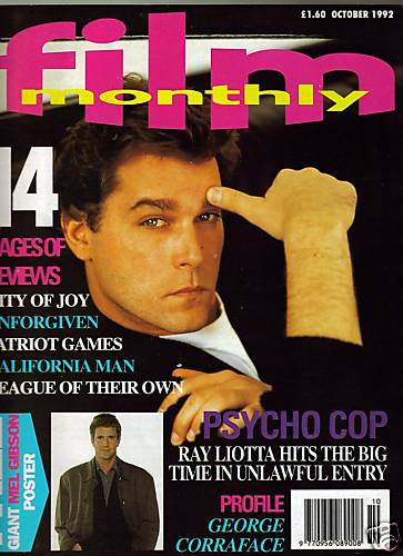 FILM MONTHLY magazine side cover October 1992