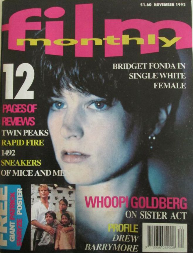 FILM MONTHLY magazine side cover November 1992