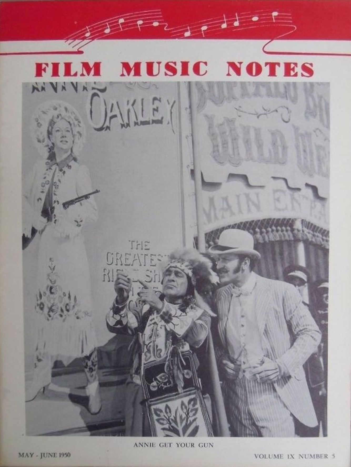 FILM MUSIC NOTES magazine side cover  Vol 9 No  5  May/June 1950