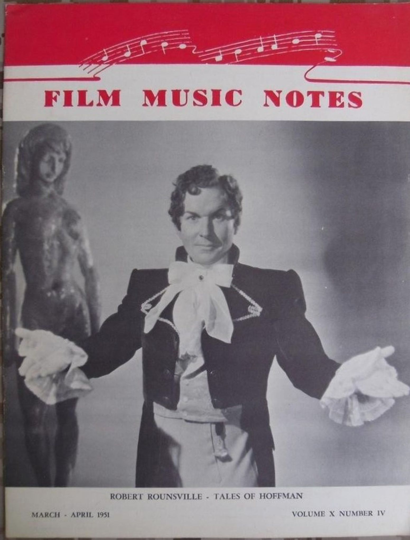 FILM MUSIC NOTES magazine side cover  Vol 10 No  4  March/April 1951