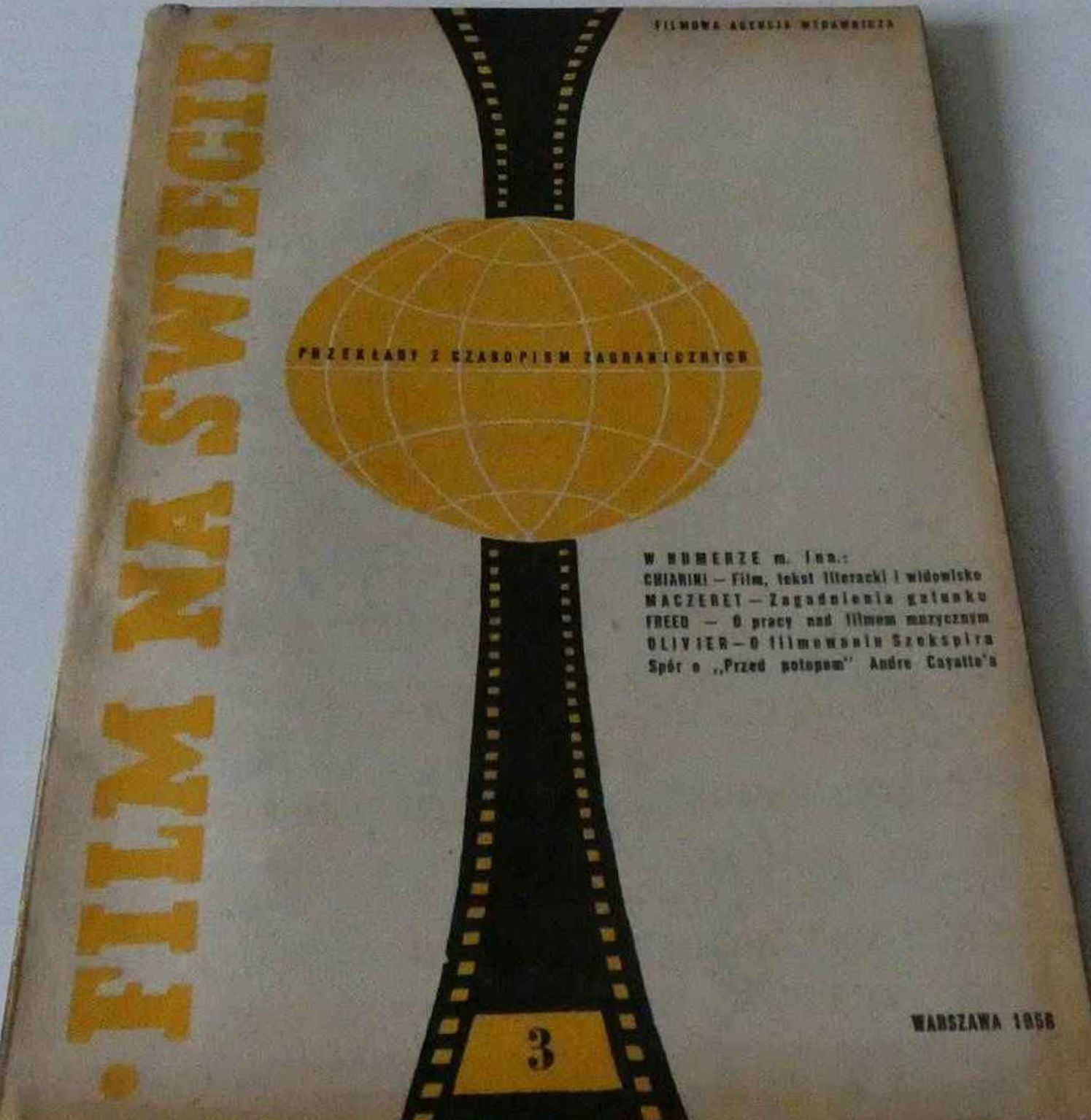 FILM NA SWIECIE magazine side cover Issue 3   1956