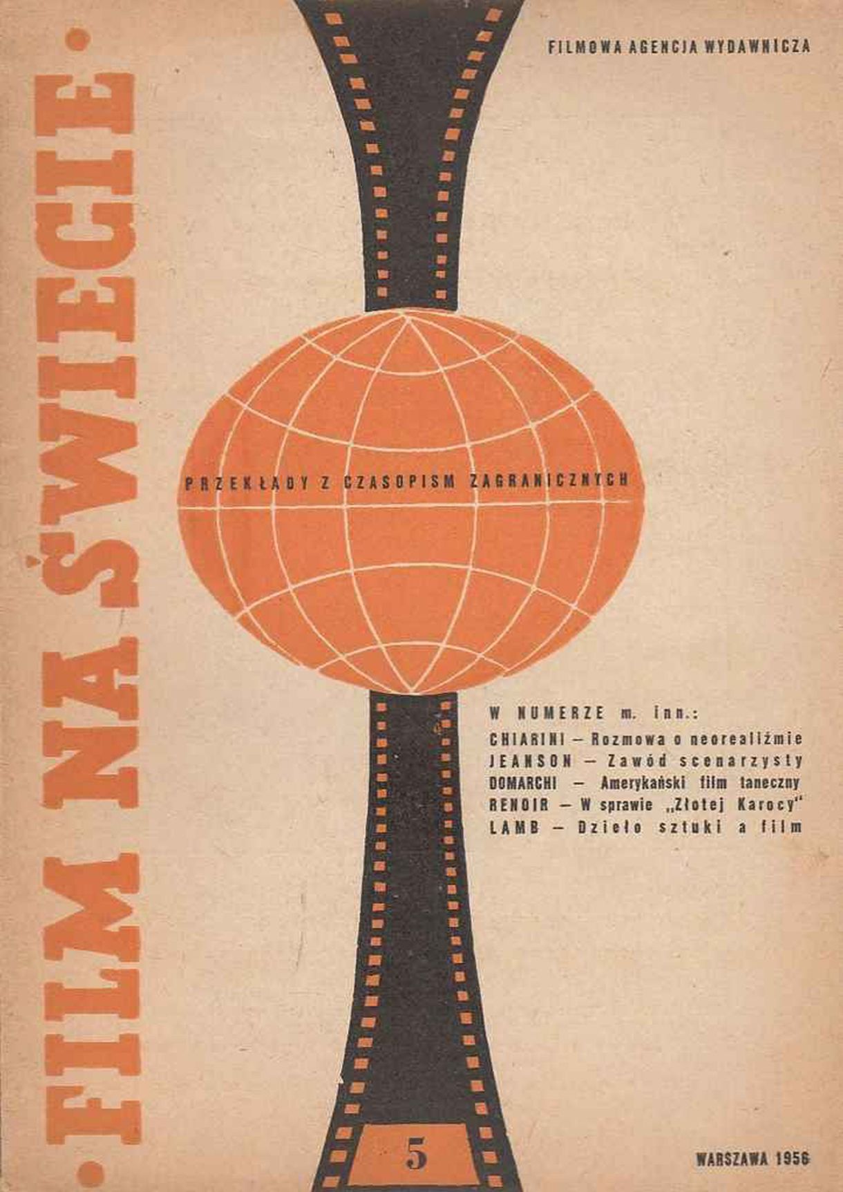 FILM NA SWIECIE magazine side cover Issue 5   1956