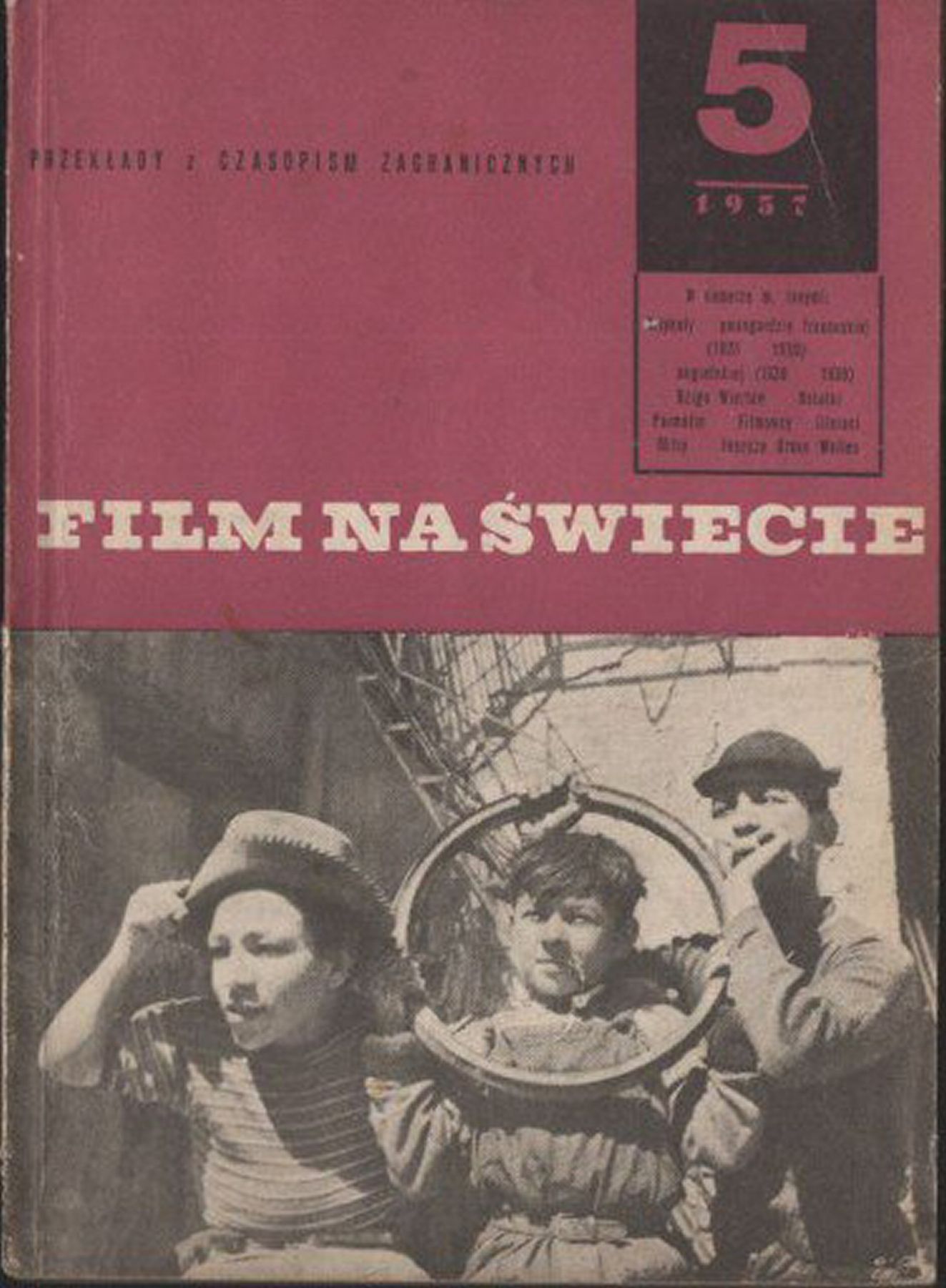 FILM NA SWIECIE magazine side cover Issue 5   1957