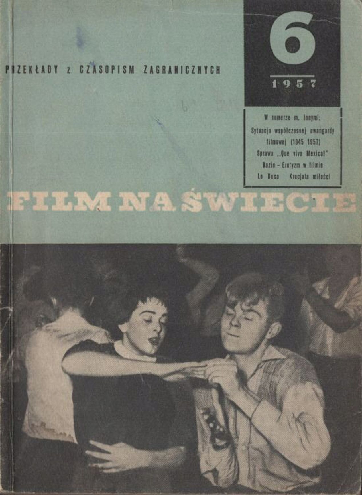 FILM NA SWIECIE magazine side cover Issue 6   1957
