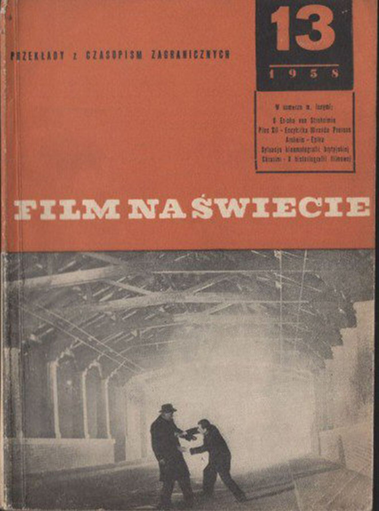 FILM NA SWIECIE magazine side cover Issue 13   1958