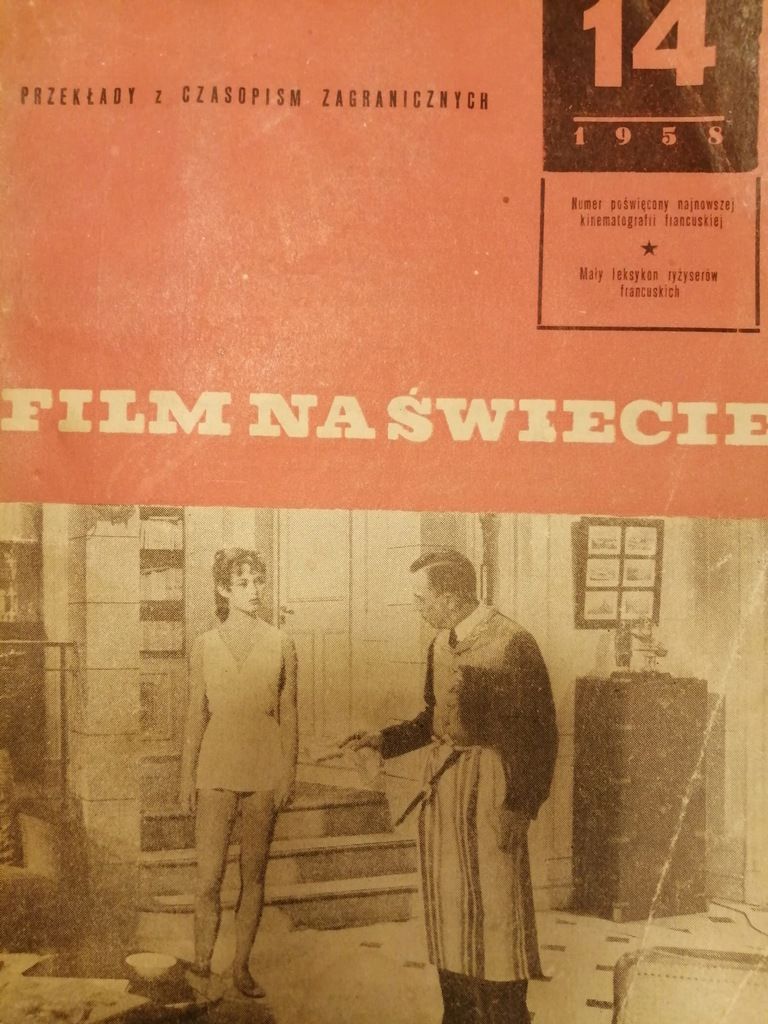 FILM NA SWIECIE magazine side cover Issue 14   1958