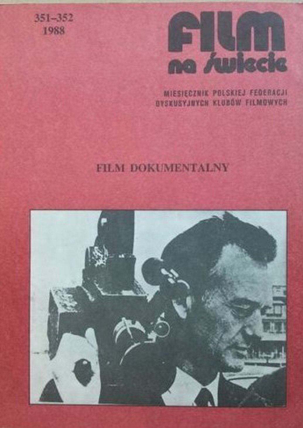 FILM NA SWIECIE magazine side cover Issue 351-352   1988
