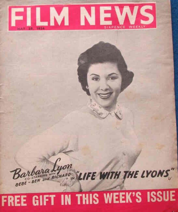 WEEKLY FILM NEWS/FILM NEWS magazine side cover 29 May 1954