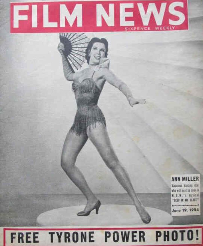 WEEKLY FILM NEWS/FILM NEWS magazine side cover 19 June 1954