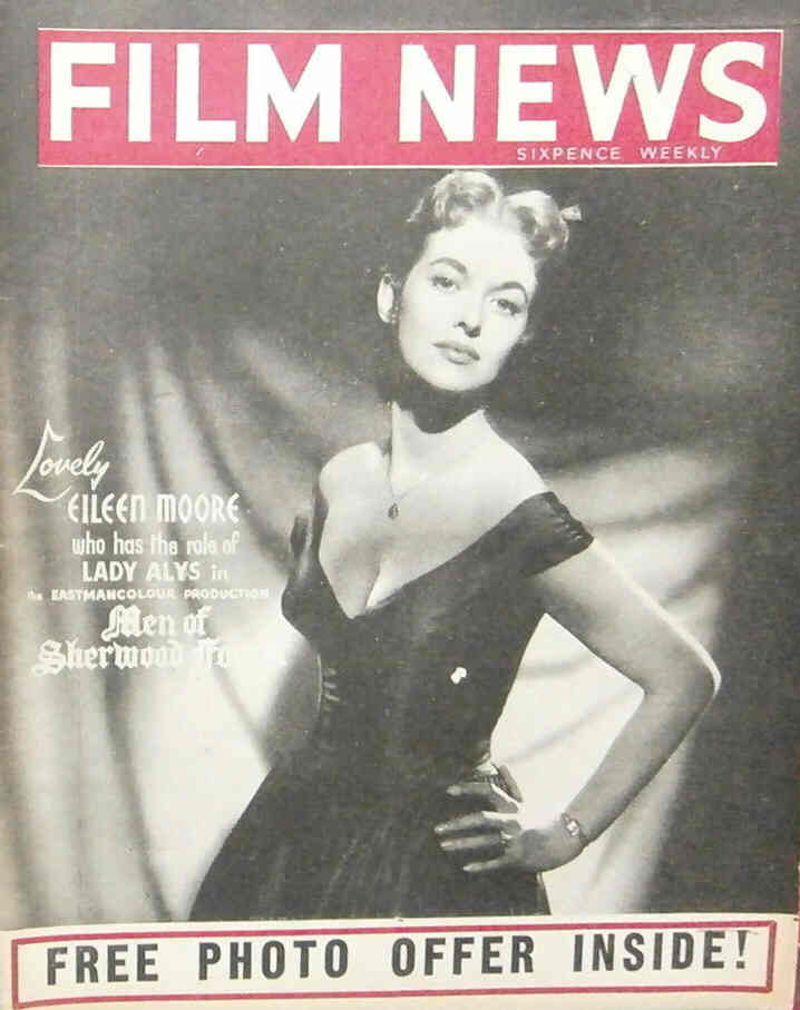 WEEKLY FILM NEWS/FILM NEWS magazine side cover 18 September 1954
