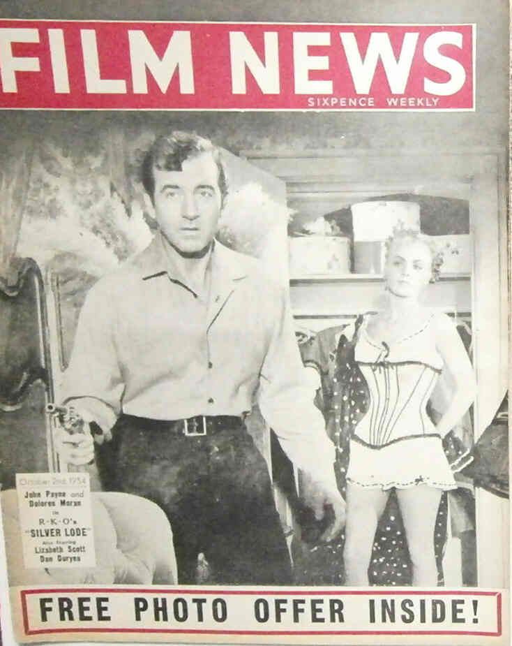 WEEKLY FILM NEWS/FILM NEWS magazine side cover 2 October 1954