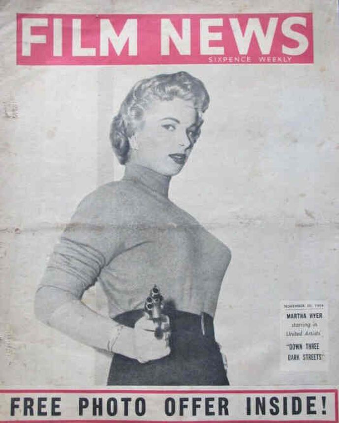 WEEKLY FILM NEWS/FILM NEWS magazine side cover 20 November 1954