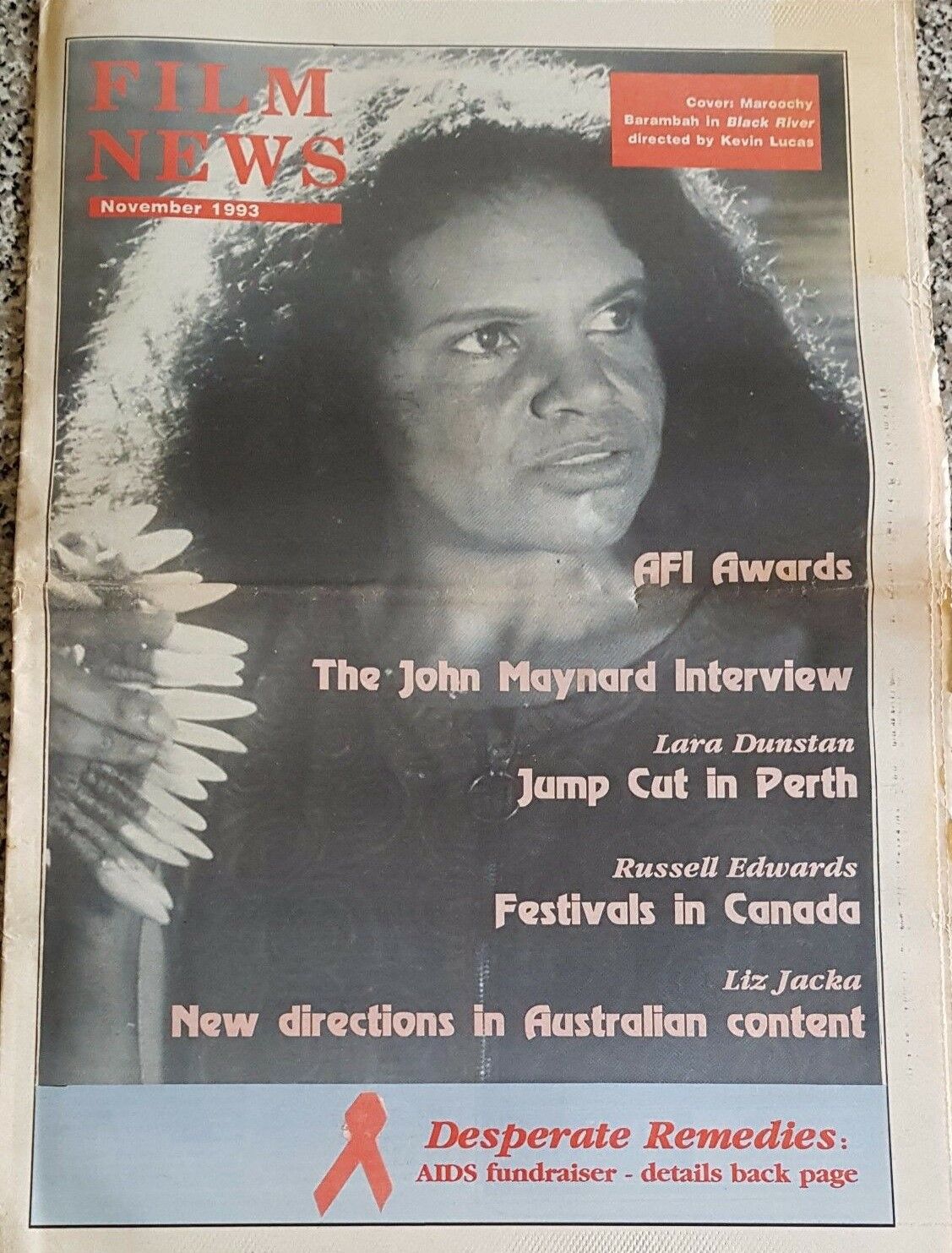 FILMNEWS magazine side cover  November 1993