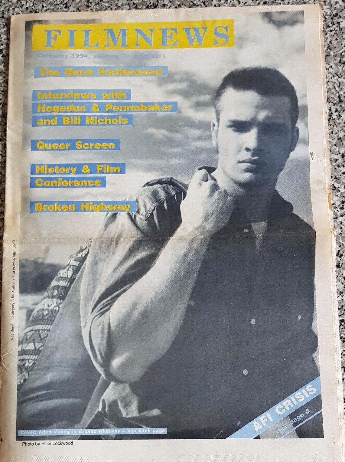 FILMNEWS magazine side cover  Vol 24 No  1  February 1994