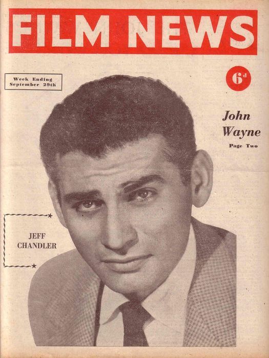 WEEKLY FILM NEWS/FILM NEWS magazine side cover 29 September 1951