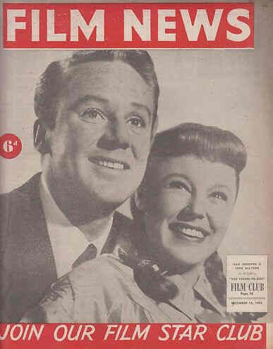 WEEKLY FILM NEWS/FILM NEWS magazine side cover 15 December 1951
