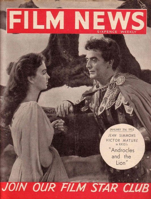 WEEKLY FILM NEWS/FILM NEWS magazine side cover  Vol 20 # 5 31 January 1953