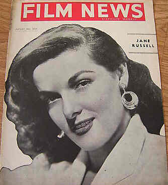 WEEKLY FILM NEWS/FILM NEWS magazine side cover 28 August 1954