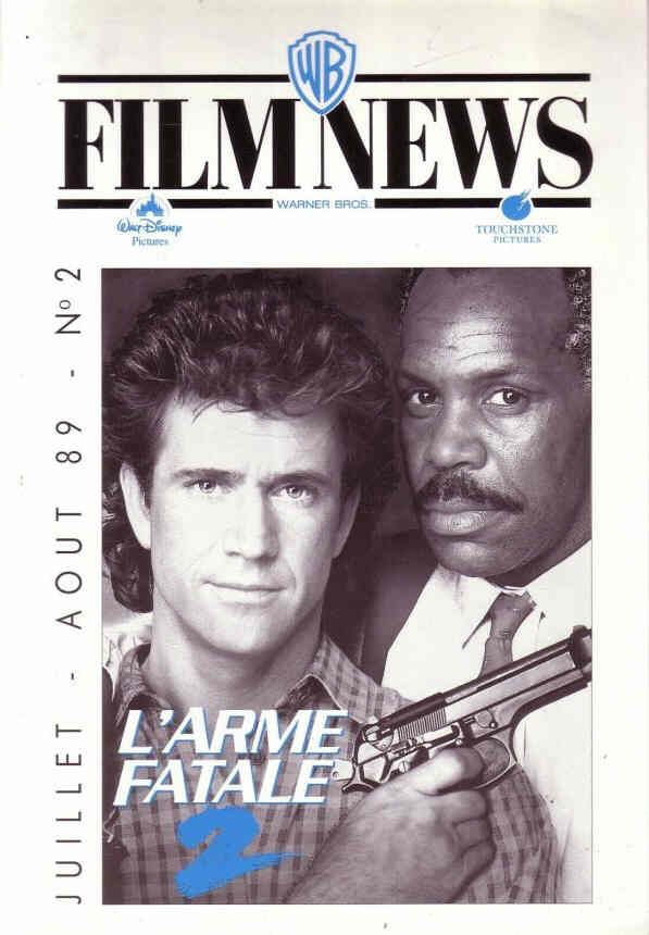 FILM NEWS FRANCE magazine side cover Issue 2  July/August 1989