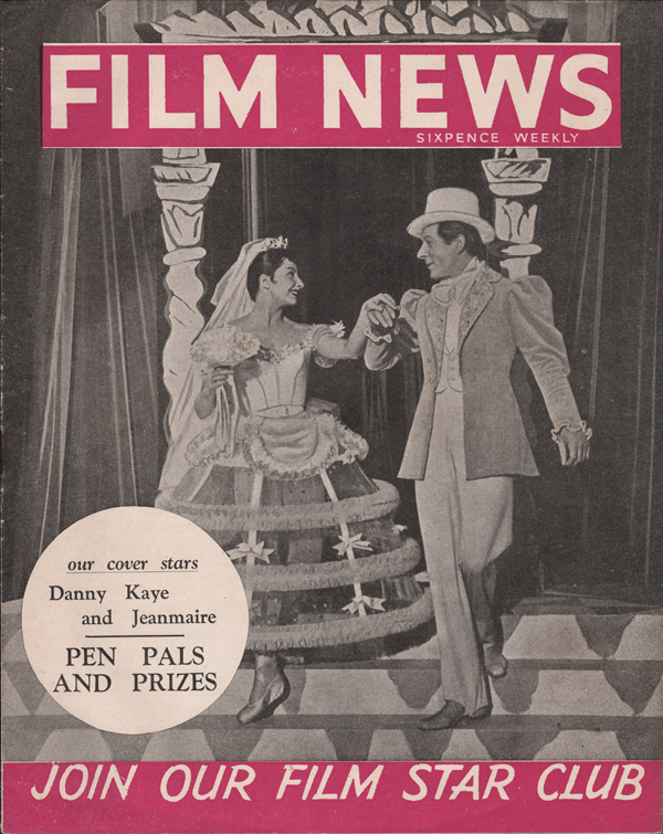 WEEKLY FILM NEWS/FILM NEWS magazine side cover  Vol 20 # 1 3 January 1953