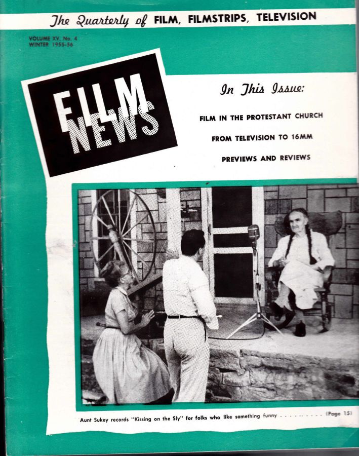FILM NEWS (AV) magazine side cover Winter 1955