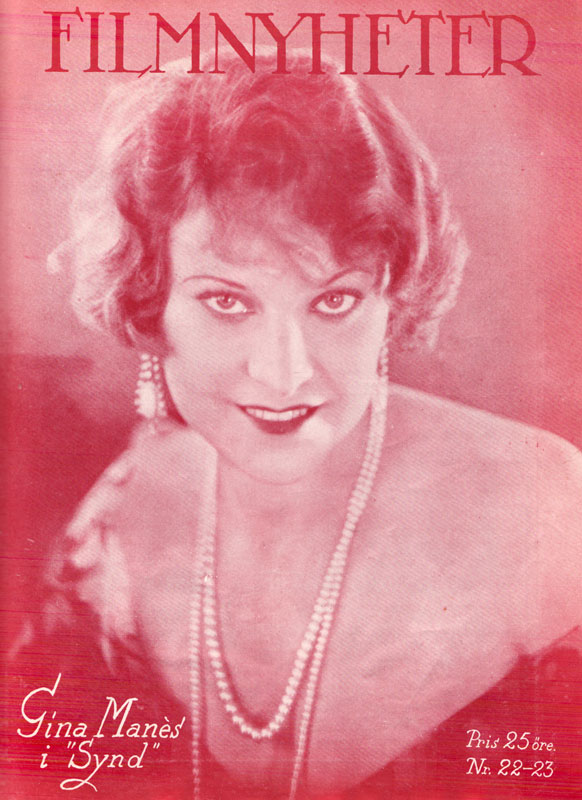 FILMNYHETER magazine side cover Issue 22/23  1928