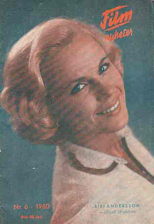FILMNYHETER magazine side cover Issue 6  1960