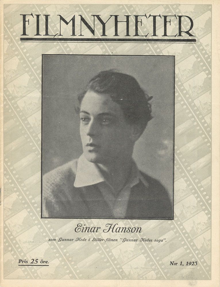 FILMNYHETER magazine side cover Issue 1 1 January 1923