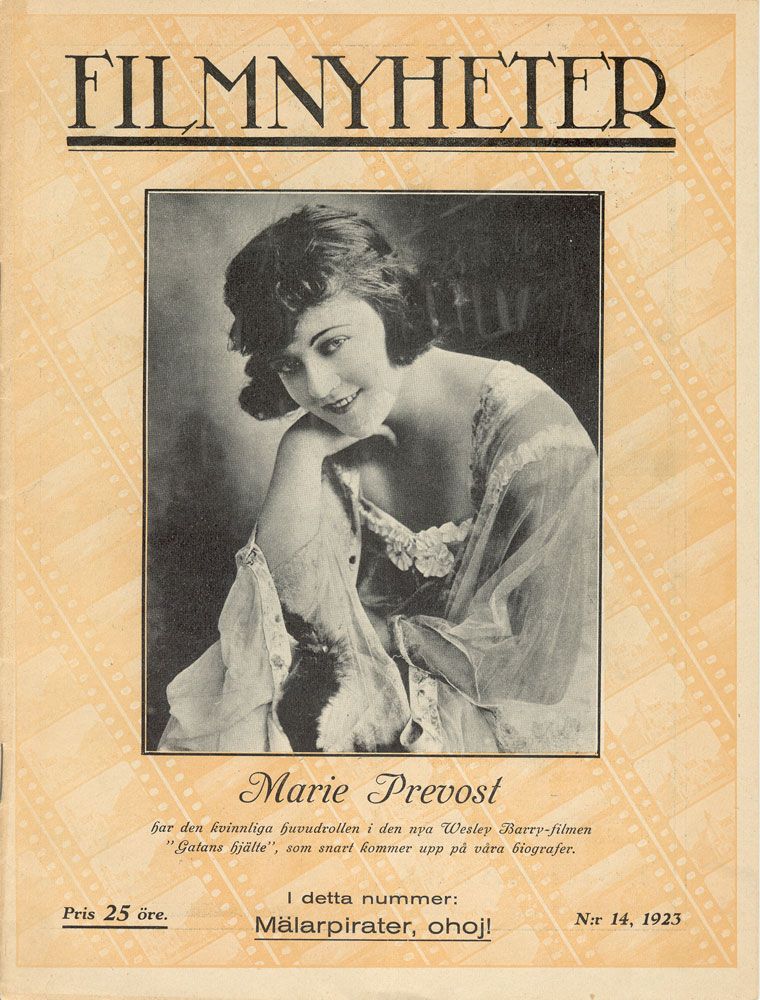 FILMNYHETER magazine side cover Issue 14 3 April 1923