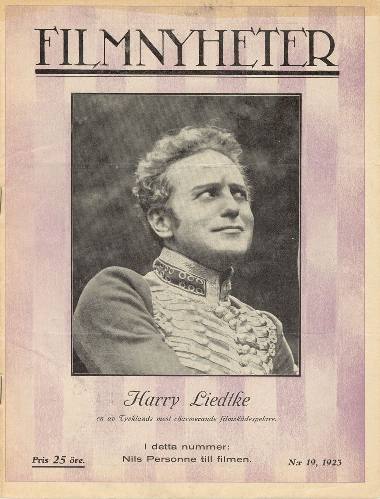 FILMNYHETER magazine side cover Issue 19 7 May 1923
